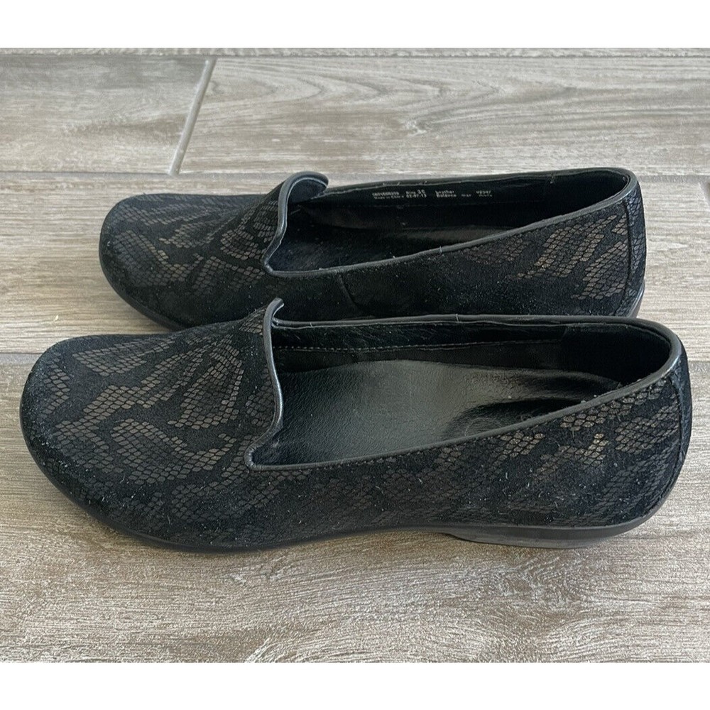 Dansko Olivia Slip Ons Shoes Bronze Snake Print Sz 36 5.5 to 6 Comfy Loafers - Picture 3 of 8
